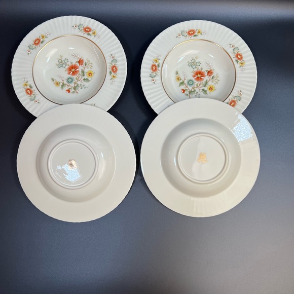 LENOX  Temple Blossom Rim Soup Bowl Set of Four - Picture 5 of 11
